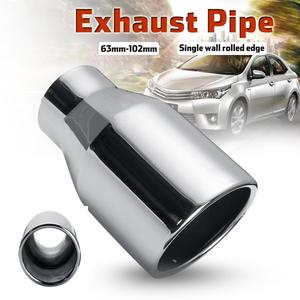 Mới phổ quát thép không gỉ xe xả Đuôi Ống Chrome xả lời khuyên 63 102 sửa đổi họng đuôi phổ xe xả - Product Image 3