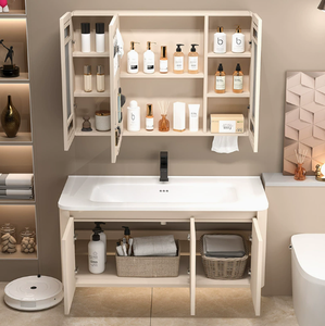 <span class=keywords><strong>Mueble</strong></span> de <span class=keywords><strong>Baño</strong></span> Curvo de Aluminio Espacial con Estructura de Panal y Armario Lateral, <span class=keywords><strong>Lavabo</strong></span> y Set de <span class=keywords><strong>Baño</strong></span>, Material Cerámico - Product Image 3