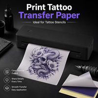 Impresora Térmica Portátil A4 sin Tinta con Bluetooth y Conexión a PC, Impresión en Papel de Varios Tamaños para Oficina y Uso en Tatuajes
