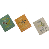 Custom Eco Friendly Kraft Paper Tea Sachet Bag With PLA Heat Sealable Biodegradable Packaging