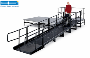 ESI Universal Switchback ADA <span class=keywords><strong>Rampe</strong></span> pour fauteuil roulant avec palier pour étages hauts de 40 pouces scène modulaire en <span class=keywords><strong>aluminium</strong></span> scène en <span class=keywords><strong>aluminium</strong></span> - Product Image 6