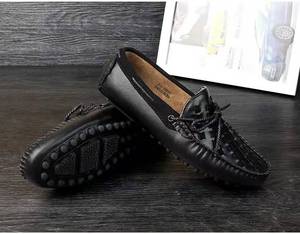 Zapatos de verano para hombre, zapatillas ligeras de tejido, zapatos informales a la moda para caminar, mocasines transpirables de cuero para hombre - Product Image 3