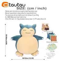 OTAUTAU SF085 Housse de pouf géant inclinable en velours moderne de 1,5 m, motif dessin animé mignon, sans rembourrage (uniquement la housse)