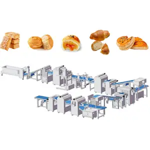 Fully Automatic Pastry Sheeting Lamination Line For Egg-yolk Filling Croissant Production Line