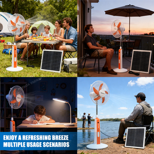 25W Brushless Solar <b>Fan</b> With Lithium Battery <b>Remote</b> <b>Control</b> Outdoor Cooling <b>Fan</b> ETD-1601F-2 Solar Monocrystalline Technolo - Product Image 5
