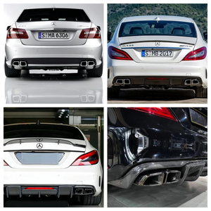 DEX Embouts d'Échappement pour <span class=keywords><strong>Mercedes</strong></span> Benz W212 W218 Classe <span class=keywords><strong>CLS</strong></span> Classe E, Amélioration vers Embout de Silencieux Carré Quad <span class=keywords><strong>AMG</strong></span> <span class=keywords><strong>63</strong></span>, Buse d'Échappement Sortie d'Échappement - Product Image 3