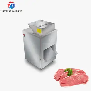 Thép không gỉ tự động thương mại đầu bếp thịt Slicer liên tục phần điều khiển thịt tươi Máy cắt