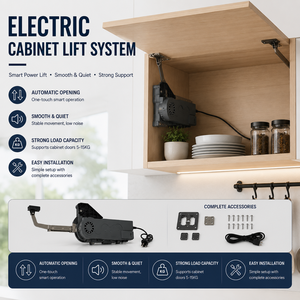 Système de levage vertical électrique pour <span class=keywords><strong>armoire</strong></span> de cuisine, mécanisme de levage bi-pliant, support d'<span class=keywords><strong>armoire</strong></span> avec fermeture amortie - Product Image 3