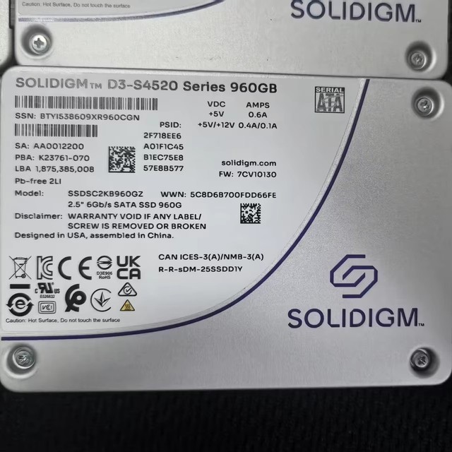 Intel S4520 960GB SATA Enterprise SSD SC2KB960GZ1Z