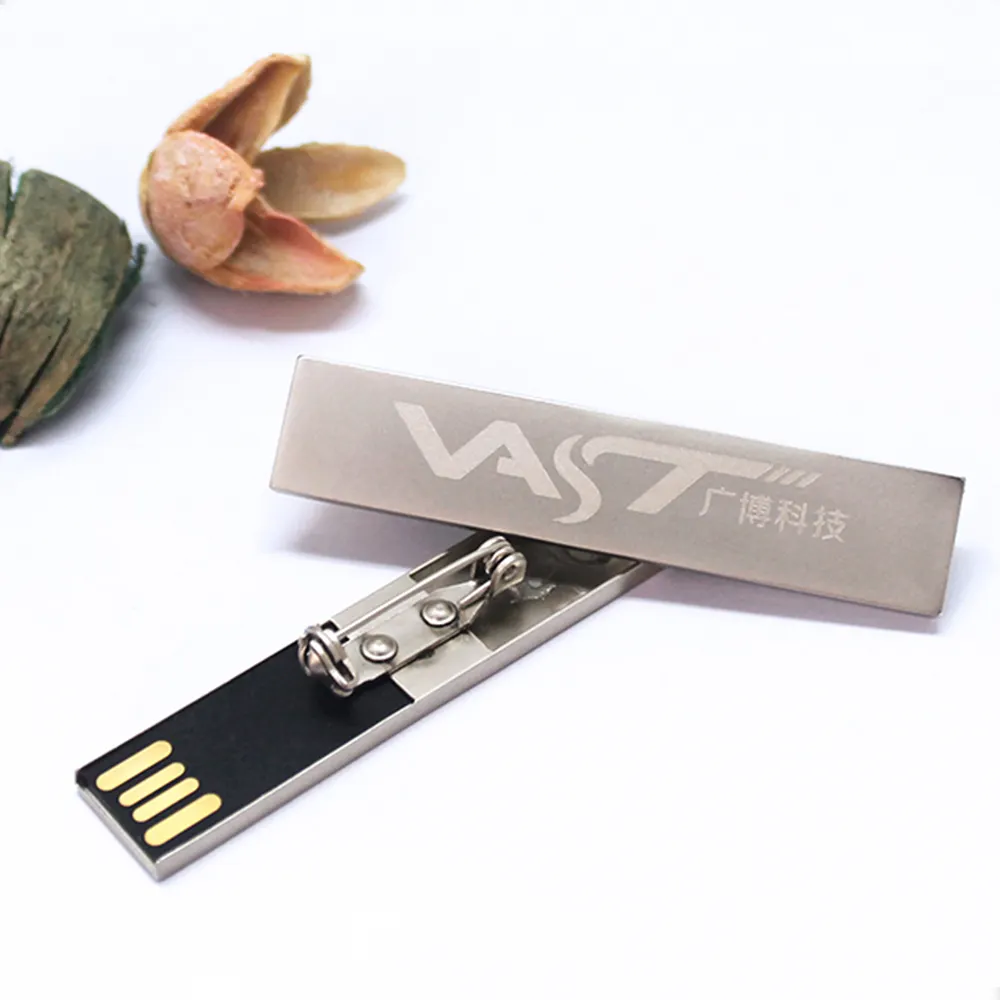 Stik Usb Mini perhiasan Logo kustom 3.0 2.0 klip pelat nama logam Pendrive Usb Flash Drive