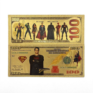 Nouvelle collection 2026 : Billets de banque plaqués or 24 carats sur le thème des <span class=keywords><strong>super</strong></span>-héros de bandes dessinées américaines (8 designs) - Product Image 3