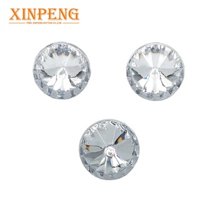 Xinpengプルボタンダイヤモンド張りラインストーンクリスタルソファガラスアクリルボタン金属ループ付き - Product Image 5