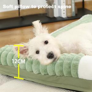 Beliebtes, warmes, rutschfestes Hundebett mit weichem Kissen zum Nackenschutz, waschbare Haustier-Schlafmatte, Haustierbett-Produkt - Product Image 2