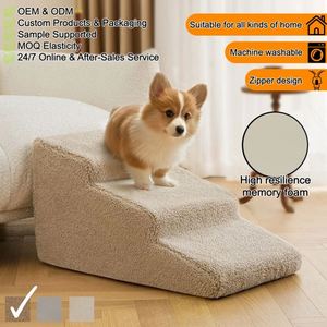 Pet Stairs Luxury Modern Modular Pet Stairs & <b>Ladder</b> with Detachable Design Eco-Friendly Anti-Slip Dog Stairs - Product Image 1