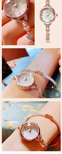 New Round Watch for Women Fashionable Diamond Studded Bracelet <b>Waterproof</b> Quartz <b>Wristwatch</b> - Product Image 5
