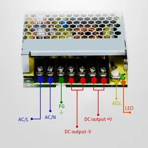 WEIDUN WAB-150-24 150w 24v 110V 220V Entrée AC universelle vers DC 24V Alimentation à découpage