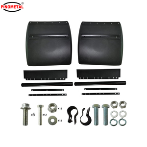 Venta caliente 24 "x 24" 2Pk Black Poly Quarter Fender para Semi Truck Set Kit de montaje incluido - Product Image 3