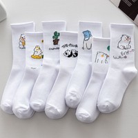 Chaussettes moyennes en coton personnalisées pour femmes Chaussettes de dessin animé japonais