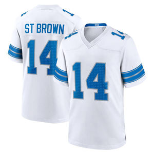 2024 New Amon-Ra St Brown Football Jerseys Aidan Hutchinson Jahmyr Gibbs Barry Sanders Jared Goff Football JerseyサイズS-3XL - Product Image 3