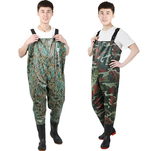Pantalones de vadeo de camuflaje impermeables para atrapar resistentes a ácidos y álcalis débiles, base de tendón de res engrosada y duradera - Product Image 1