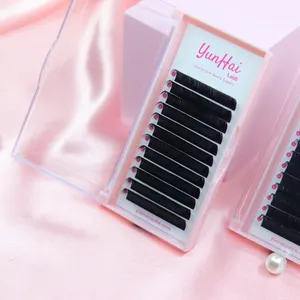 Yunhai Volume Lash Extensions Matte Black Lashes Supplies Volume Fake Eyelash Cashmere Private Label Velvet Eyelash Extension