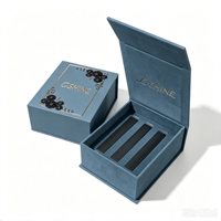 Kotak Hadiah Magnetik Kaku Mewah Custom dengan Cetak Foil Emas UV dan EVA EPE untuk Kosmetik, Parfum, Pakaian, Lilin, Sampel Gratis