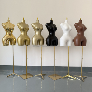 Mannequin féminin brésilien HOT de Guangzhou, grande taille, avec hanches généreuses, en cuir mat doré, demi-corps supérieur - Product Image 2