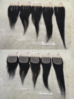 Letsfly Promotion de liquidation à 6$ : Frontal en dentelle 13x4, Closure 4x4, Cheveux 100% humains, 10-22 pouces, Lisses ou Bouclés, Closure de cheveux Remy 9A