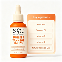 Sérum Bronzant Visage et Corps OEM à l'Huile de Coco et à l'Aloe Vera pour un Éclat Naturel et une Peau Hydratée et Radieuse