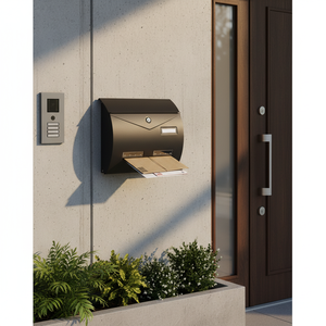 ALUBOX LAF1007638 #   Cassetta Postale in Acciaio con Serratura a Chiave e Finitura Verniciata a Polvere per Consegna Pacchi, Prodotta in Italia - Product Image 3