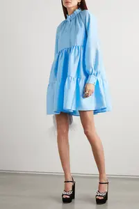 Новое поступление, трендовые товары, модное женское вечернее Многоярусное мини-платье с рюшами