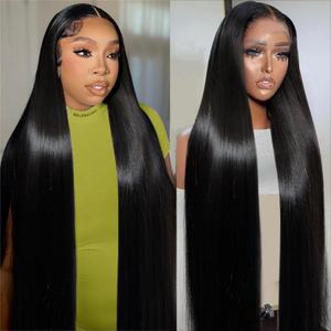 Perruques frontales en dentelle HD 13x6, 100% cheveux humains indiens vierges, sans colle, cuticules alignées, perruques en cheveux humains vierges pour femmes noires - Product Image 2