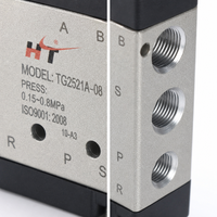 Vanne pneumatique à solénoïde simple 5/2 voies série STNC TG25, corps en aluminium anodisé, bobine en cuivre émaillé pour contrôle d'automatisation
