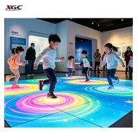 Dalles LED interactives tactiles à effet visuel HD, anti-écrasement, pour scène de danse LED, événements, spectacles et parcs à thème