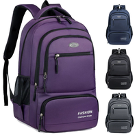 Buitenlandse Handel Nieuwe Stijl Unisex College Middelbare School Student Grote Capaciteit Ademend Oxford Computer Rugzak Gebogen Schouderband
