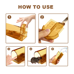 Perangkap Tikus Plastik Transparan Dua Pintu, Ramah Lingkungan, Dapat Digunakan Kembali, Tanpa Membunuh, untuk Dapur, Garasi, Dalam Ruangan - Product Image 4
