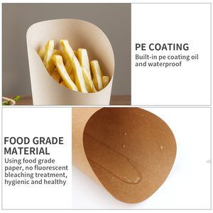 Logotipo impreso personalizado, embalaje desechable para llevar, soporte para patatas fritas, cartón, helado, huevo, gofres, vaso <span class=keywords><strong>de</strong></span> papel - Product Image 3