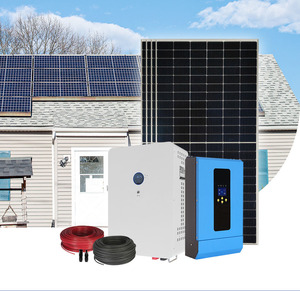 Nhà máy điện với các tấm pin mặt trời và pin <span class=keywords><strong>lithium</strong></span> cho năng lượng mặt trời trên mái nhà với pin lưu trữ pin dự phòng nhà máy điện - Product Image 1