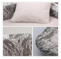 Canapé-lit surélevé carré pour animaux de compagnie, doublure moelleuse confortable avec coussin assorti, canapé de luxe pour animaux de compagnie