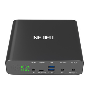 Volessence Power Bank Portatile Caricabatterie per Laptop 12V 16V 20V 24V Batteria Esterna con Funzione Pass-Through per Ricarica Laptop Router Esterni - Product Image 1