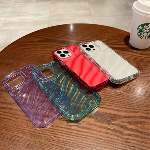 <span class=keywords><strong>Funda</strong></span> de lujo con patrón ondulado de agua para <span class=keywords><strong>iPhone</strong></span> 11 12 14 13 17 15 16 Pro Max XR 7 8 Plus <span class=keywords><strong>XS</strong></span> X <span class=keywords><strong>Funda</strong></span> de silicona a prueba de golpes - Product Image 2