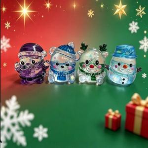 Set di 4 Giocattoli Antistress Modellabili Trasparenti Vaseline Babbo Natale Renna Pupazzo di Neve Natalizi, Estensibili e Non Rimbalzanti - Product Image 2