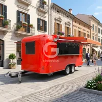 Remorque de cuisine mobile Etodevice de 16,4 pieds avec camion de restauration en acier galvanisé à vendre aux États-Unis, remorque alimentaire en Australie