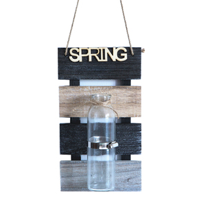 Décoration murale rustique créative, artisanat en <span class=keywords><strong>bois</strong></span> des quatre saisons, ornements, <span class=keywords><strong>vase</strong></span> hydroponique, suspension murale, pendentif de pièce, <span class=keywords><strong>vase</strong></span> à plantes florales - Product Image 4
