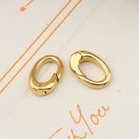 Fermoir à pression en laiton plaqué or pour la fabrication de bijoux de mode 12x8x3mm 1833162