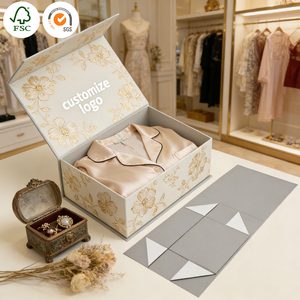 Scatole Regalo Pieghevoli per Vestiti con Manico Magnetico, Robuste Confezioni in Cartone per Regali Festivi e Bomboniere - Product Image 1