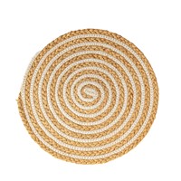 Set de table rond en corde de coton et raphia tressé à la main, motif sucette, pour table à manger, mariage, luxe