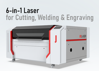 Máquina Láser JQLASER 6 en 1, Nuevo Diseño para Máquinas de Corte Láser Multifunción para Metales y No Metales, Láser de 1200w 150w