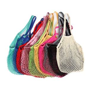 Sac de courses réutilisable en coton pour fruits et légumes, grande capacité, sac fourre-tout en filet personnalisé pour le marché - Product Image 5