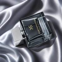 Flacon de parfum carré en verre transparent de luxe, personnalisable en gros, 30ml, 50ml, 100ml, avec logo couleur personnalisé gratuit, OEM ODM